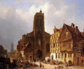 unknow artist European city landscape, street landsacpe, construction, frontstore, building and architecture. 168 china oil painting image